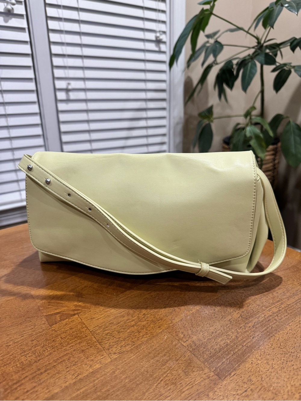 BCBG Soft Lime Green Faux Leather Purse